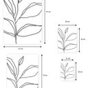 Plakat 61x91 cm czarno-biały z liściem line art do salonu i sypialni - matowe wykończenie