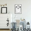 Plakat 100x70 cm - Jeżyk w czerni