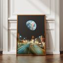 Plakat Nocna przejażdżka - Kolaż Fine Art A3 (druk pigmentowy na papierze kredowym)