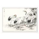 Plakat Japonia z żurawiami 70x50 cm - elegancka dekoracja na ścianę (bez ram)