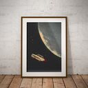 Plakat Moon Ride - Kolaż Fine Art A3