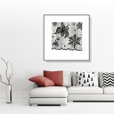 Tryptyk z koronki 30x30 cm - czarno-biały plakat artystyczny