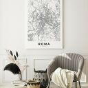 Mapa Rzym - plakat 50x70 cm do wnętrza
