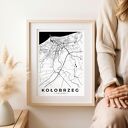 Plakat Kołobrzeg mapa Kołobrzegu - format A4 (21x29,7 cm)