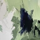 Zielony nowoczesny plakat - obraz abstrakcyjny - giclee print 40x53 cm "Green Abstract 1"