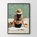 Plakat Dziewczyna na plaży - format 61x91 cm