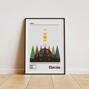 Plakat Chorzów (50x70cm) - kolaż miasta z Planetarium Śląskim
