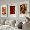 ZESTAW PLAKATÓW 3cz 50x70 cm orientalne wzory vintage set46