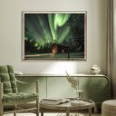 Zestaw 2 plakatów 50x40 cm: zorza polarna i pejzaż górski