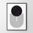 Black geo - czarna geometria - plakat format 30x40 cm