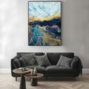Obramowany plakat Marmur w czarnej ramie - format 61x91 cm