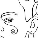 Plakat A4 Frida Kahlo „kreska 2” - czarno-biały minimalizm