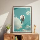 Plakat Zakochana para - kolaż minimalistyczny 70x100 cm