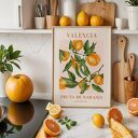 Zestaw plakatów 2x 40x50 cm Positano & Valencia - cytrusowy klimat do kuchni i jadalni