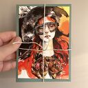 Muse 1, wydruk w rozmiarze pocztówki, ilustracja modowa