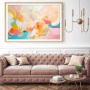 Pastelowy obraz abstrakcyjny - plakat artystyczny 75x50 cm