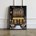 Plakat Świąteczny Paryż Nocą - format 40x50 cm