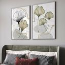 Zestaw plakatów 2 szt. 61x91 cm - liście miłorzębu (abstrakcja botaniczna)