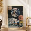 Plakat „Amerykański Sen” 50x70 cm - surrealistyczny kolaż vintage USA