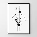 Zestaw 2 plakatów Black Circle 30x40 cm - czarna abstrakcja