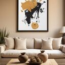 Plakat dla kobiety Mazy brudne złoto - format 50x70 cm