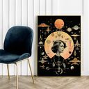 Plakat Kobieta Kolaż Astrologia A4 dla Dziewczyny - autorski wzór