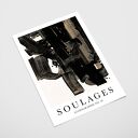 Plakat Soulages Litographie 20 - abstrakcja, reprodukcja - format A4