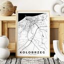 Plakat Kołobrzeg - mapa Kołobrzegu 61x91 cm