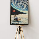 Plakat Moon Drive - Kolaż Fine Art - A3