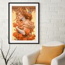 Plakat - Kobieta z kwiatami 50x70 cm (2 0316)