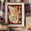 Folklorka i złota gwiazda - plakat świąteczny A4 21x29,7 cm