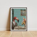 Plakat Flaming 50x70 cm - autorski kolaż Dapidoki