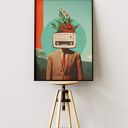 Plakat Radiohead A1 59,4 x 84,1 cm - muzyczny kolaż surrealistyczny