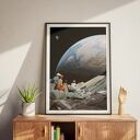 Plakat Sobotni spokój - Kolaż Fine Art A3, druk pigmentowy - bez ramki