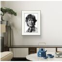 Plakat Mick Jagger z serii Ikony A3 - rysunek ołówkiem na matowym papierze