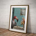 Plakat Flaming 50x70 cm - autorski kolaż Dapidoki