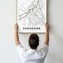 Plakat mapa Zakopane Polska 50x70 cm