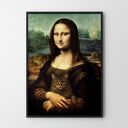 Plakat Mona Lisa z kotem 40x50 cm