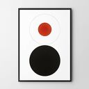 Plakat Black Red White 61x91 cm do salonu - nowoczesny akcent w czerń, biel i czerwień