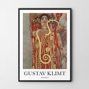 Plakat Gustav Klimt Hygieia w formacie 61x91 cm - złoto