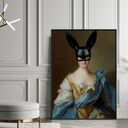 Plakat Black Bunny 40x50 cm - kobieca sztuka do sypialni i sklepu