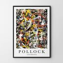 Plakat Pollock Convergence 40x50 cm do salonu - kolorowa abstrakcja