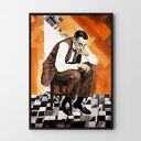 Plakat portret mężczyzny 50x70 cm - prezent z charakterem