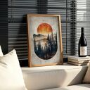 Plakat 30x40 cm - Abstrakcyjny las (2 -0745)