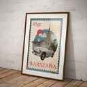 Plakat „U nas w Warszawie” - kolaż PRL A3 29,7x42 cm
