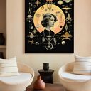 Plakat Kobieta Kolaż Astrologia A4 dla Dziewczyny - autorski wzór
