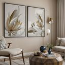 Zestaw plakatów 2 części 50x70 cm w kwiatach (set232)