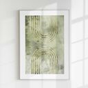Zestaw 3 plakatów 50x70 cm w kolorze zieleń - mid century modern abstrakcja