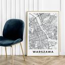 Warszawa mapa - plakat 30x40 cm