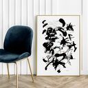 Plakat abstrakcja czarno-biała 61x91 cm